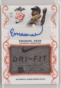 2018 Leaf Perfect Game National Showcase Orange /2 Emanuel Dean Patch Auto