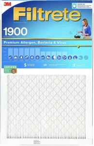 Filtrete by 3M, 16X20X1, MERV 13, Ultimate Allergen Reduction HVAC Furnace Air F - Picture 1 of 2