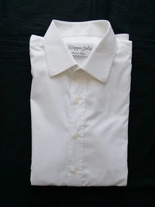 Camicia uomo 42 / L bianca regular fit 100% cotone colletto rigido Filippo Gelsi - Foto 1 di 17