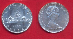 Kanada  1$ 1966  Kanu  Silber - Bild 1 von 1