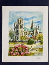 Notre Dame de Paris Artwork by Daniele Cambier PARK WEST GALLERY Signed Certif