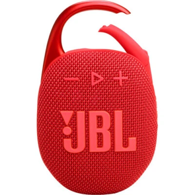 JBL Clip 5 Red Rechargeable Portable Wireless Bluetooth Speaker Waterproof IP67 - Image 1 of 4