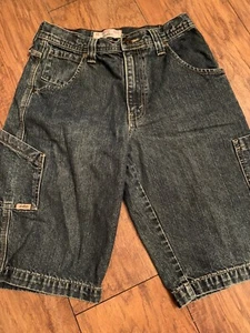 Vintage Levi Strauss Signature Denim Shorts, Carpenter Pockets, Size 16 REG 30” - Picture 1 of 4