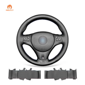 Funda de volante de microfibra de coche de fibra de carbono para BMW M Sport M3 E90 E91 E92 E93 E87 - Imagen 1 de 11