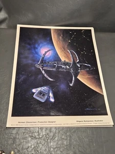 Vintage Original 1993 Deep Space Nine Lithograph hand signed by Herman Zimmerman - Picture 1 of 6