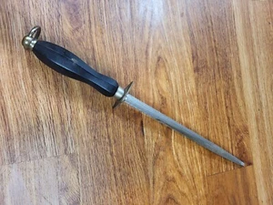 Vintage SABATIER Knife Sharpening Honing Steel Stick Sharpener FRANCE 10” - Picture 1 of 2