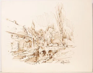 Heinz Rausch / Original Feder Zeichnung !!!!!!! / handsigniert/ 1976 - Picture 1 of 5