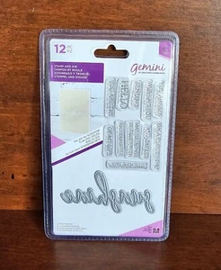 Gemini SUNSHINE Die & Clear Sentiment Stamps Phrases by Crafter's Companion New - Picture 1 of 2