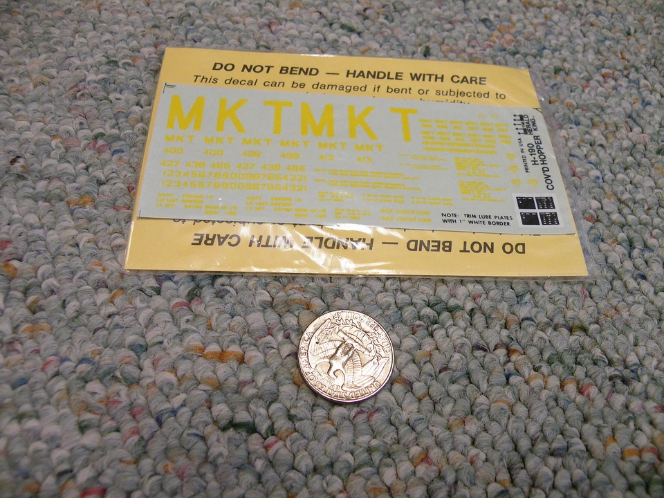 Herald King decals HO H-190 MKT dark green 2 bay ACF covered hopper   N132 - Image 1 of 1