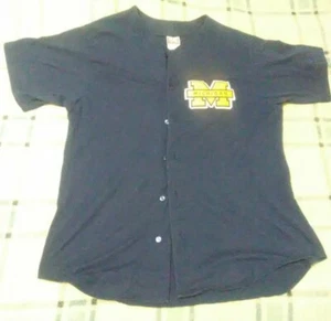 Michigan Wolverines (XXL) Vtg Off The Bench Button Shirt - Picture 1 of 5