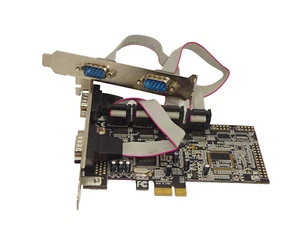 DELOCK PI4009900X2C PCIe x1 4x RS-232 SERIELLE SCHNITTSETLLEN KARTE #GK9083 - Bild 1 von 2