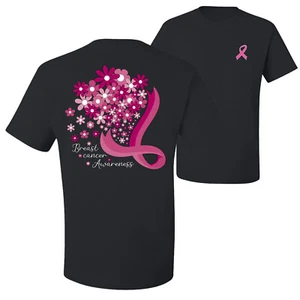 Grafik-T-Shirt Blumen vorne und hinten Herren - Bild 1 von 9