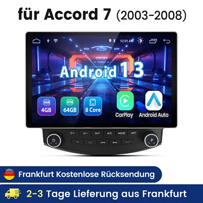 4+64G 13.1" Android Autoradio Für Honda Accord 7 03-2007 GPS Navi WIFI BT DAB+ - Bild 1 von 4