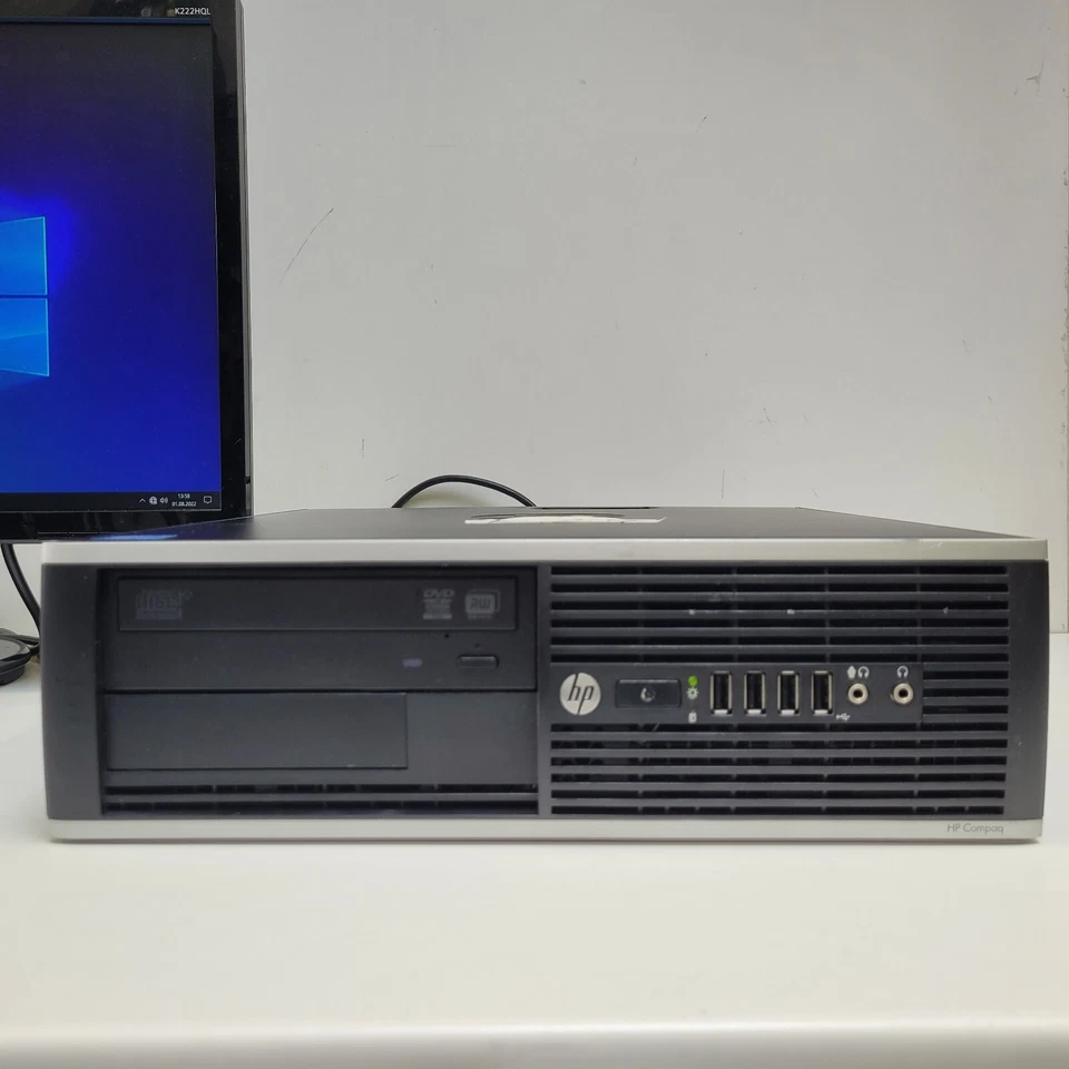 HP Compaq Small SFF PC i3 3,10GHz 256GB SSD 8GB Windows 10 Pro Computer DVD-RW . - Bild 1 von 4