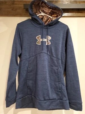 Under Armour Storm Icon Hoodie 1279836 Camo And Blue Marled  Sz Small  - Image 1 of 4