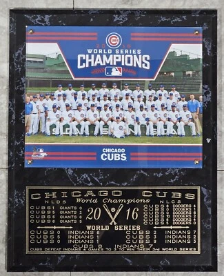 Placa de 12" x 15" campeones de la Serie Mundial de los Chicago Cubs 2016 Foto 1 de 4