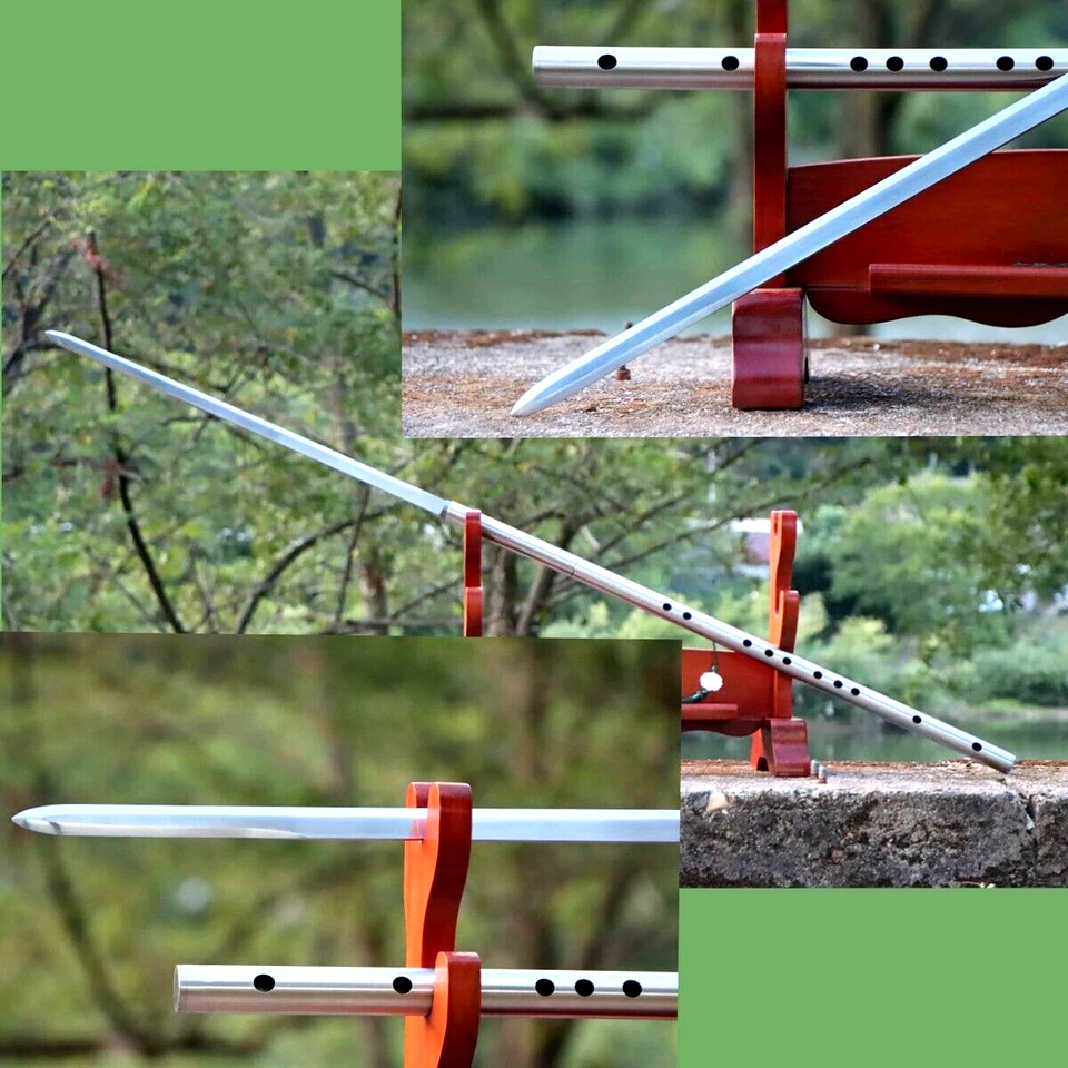 Bonita espada china de Kung Fu arte marcial palo Jian afilado hoja de acero al carbono 1095 Foto 1 de 4