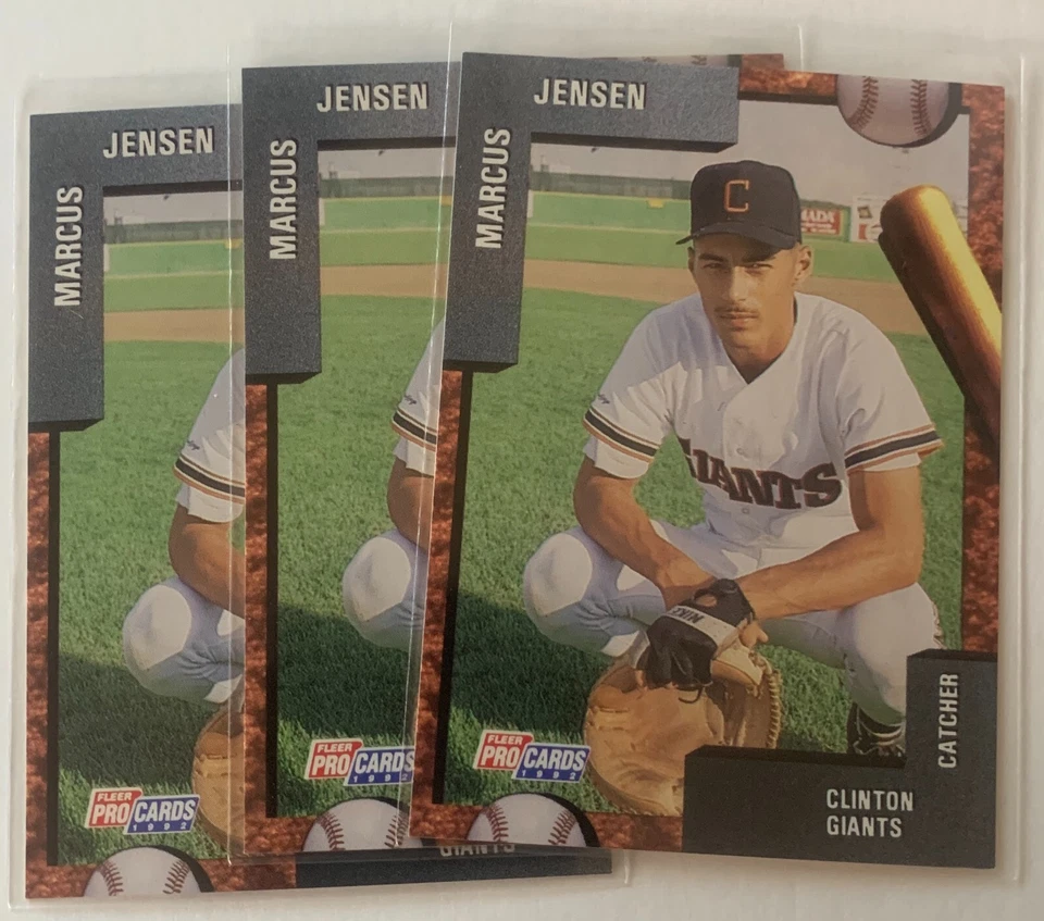 MARCUS JENSEN 3 1992 Fleer ProCards Clinton Giants - Image 1 of 1