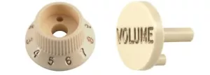 ORIGINAL PACK KNOPF + KAPPE GEALTERT WEISS FÜR FENDER S-1 SWITCH STRATOCASTER - Bild 1 von 1