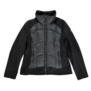 Guess Women's Black Puffer Jacket Size Large Winter Warm Pockets - Picture 1 of 11