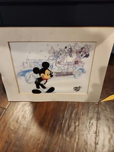 Mickey Minnie Mouse Goofy Dog Donald Duck Pluto Animated Adventure Cel Rare Auto - Picture 1 of 3
