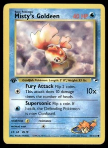 Pokemon Tcg WOTC NM Misty's Goldeen [1st Edition] #85 Gym Heroes - Picture 1 of 2