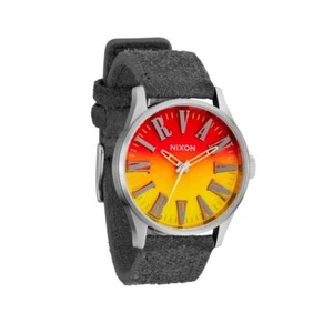 Nixon x Nirvana "Sentry Leather" Watch (Unplug Fade) Analog Leather Watch - Picture 1 of 2