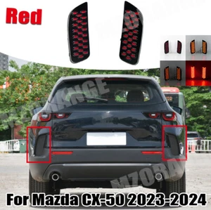 Pair Bumper LED Lights For 2023 2024 Mazda CX-50 Rear Driving Turn Signal Red - Picture 1 of 9