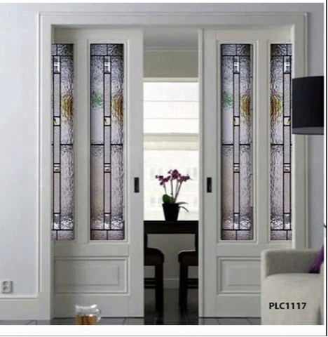 Beautiful Interior Stained glass Doors .Pocket , Barn or Hinged Style  PLC1117 Cover