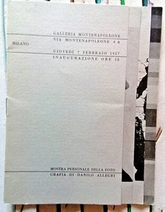 1957 INVITO MOSTRA FOTOGRAFIE DANILO ALLEGRI GALLERIA MONTENAPOLEONE MILANO - Picture 1 of 4