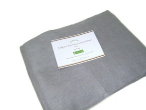 Pottery Barn grau belgisches Flachs Leinen Stange oben Fenster durchsichtig Gardine 50" x 84" neu - Bild 1 von 4