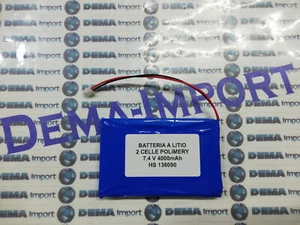 Batteria a litio ricaricabile 7.4V DOPPIA CELLA elettronica di controllo domotic - Foto 1 di 3