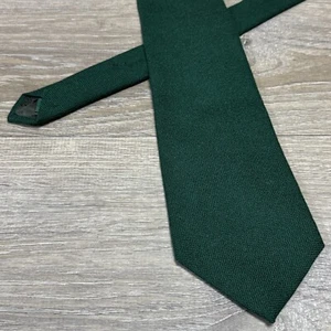 Lauren Ralph Lauren Handmade Luxury 100% Wool Neck Tie Made in USA Green - Picture 1 of 14
