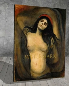 Edvard Munch Madonna RELIGION CANVAS PAINTING ART PRINT WALL POSTER 239 - Picture 1 of 10