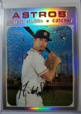 2020 Heritage High Number Garrett Stubbs Refractor Chrome Rookie /571 Astros  - Image 1 of 3
