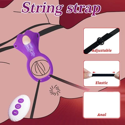 可穿戴振动器Dildo Penis戒指Clit刺激器内裤女式内衣 — 第 1/4 张图片