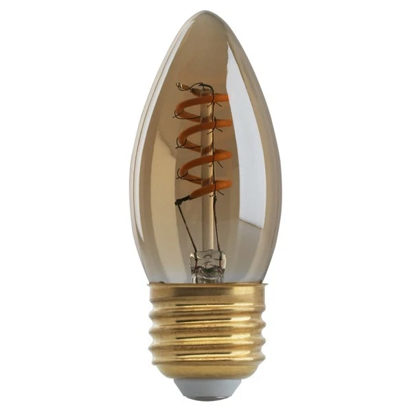 Satco 2w B10 E26 LED 120v 2000K 120 lumens Vintage style filament lamps - Image 1 of 1