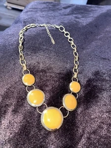 Necklace Talbots Coral Peach And Gold Tone Fashion - Picture 1 of 3