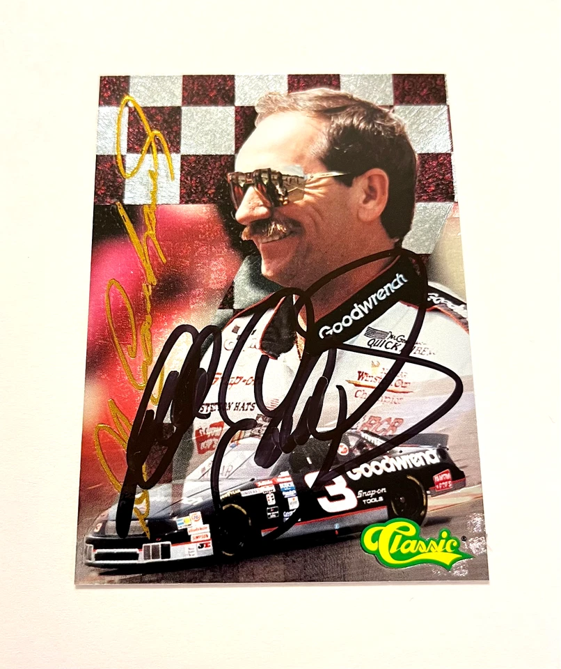 Dale Earnhardt NASCAR 1995 Classic Finish Line #RP1 Autographed Signed - Image 1 of 4