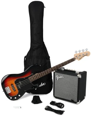 Squier Affinity Series Precision Bass PJ Pack - Sunburst de 3 cores com louro - Imagem 1 de 4