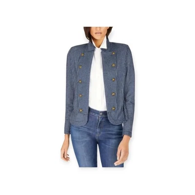 Tommy Hilfiger Mujer Guinga Cuadros Banda Militar Chaqueta Talla Pequeña P Foto 1 de 4