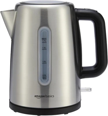 Amazon Basics Electric Stainless Steel Kettle for Tea and Coffee, BPA-Free, Fast - Image 1 of 4