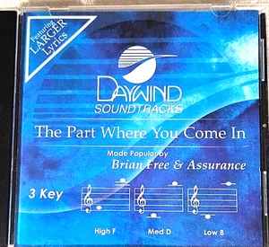 "The Part Where You Come In " Christian accompaniment track CD - Picture 1 of 2