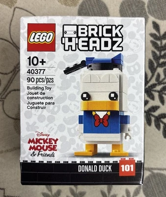 LEGO Disney Brickheadz Donald Duck Set 40377 New, Sealed Retired - Image 1 of 2