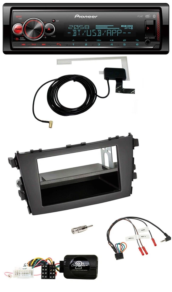 Pioneer Bluetooth DAB USB Lenkrad Autoradio für Suzuki Celerio LF ab 2014 - Bild 1 von 4