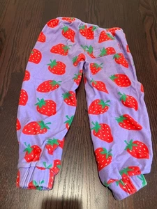 Mini Boden Girls Toddler Strawberry Printed Sweatpants, Violet/Red, Size 4Y - Picture 1 of 3