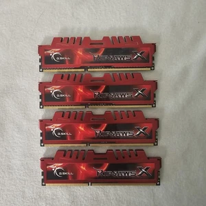 G.SKILL Rip Jaws X 16GB Mem Kit (4x4GB) DDR3-1600, CL9 (F3-12800CL9D-8GBXL) - Picture 1 of 3