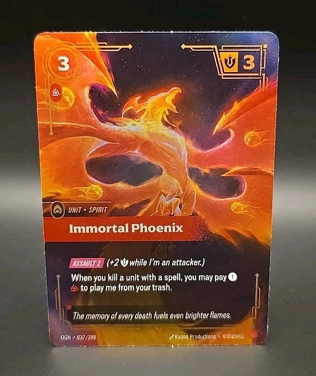 Immortal Phoenix 037/298 Foil Epic Origins Riftbound TCG League Of Legends NM - Image 1 of 1