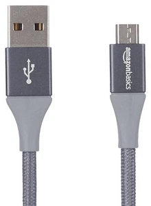 Amazon Basics 10ft Braided USB 2.0 A to Micro-B Cable – Dark Grey Durable Cord - Picture 1 of 3