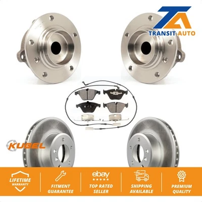 Front Hub Bearing Assembly Coated Brake Rotor And Pad Kit For BMW 530i 525i 528i - Image 1 of 4